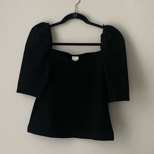 NWT Puff sleeve sweetheart neckline top